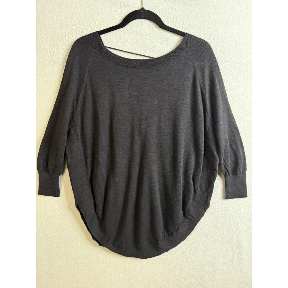 Express Knit Pullover Top Women's Medium Lace-Up Back Dolman Sleeve‎ Sweater